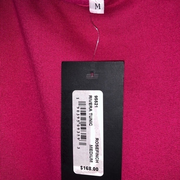 NWT bryn Walker Fuchsia Pink Bell Sleeve Riviera Straight Long Tunic Dress M - Picture 8 of 12